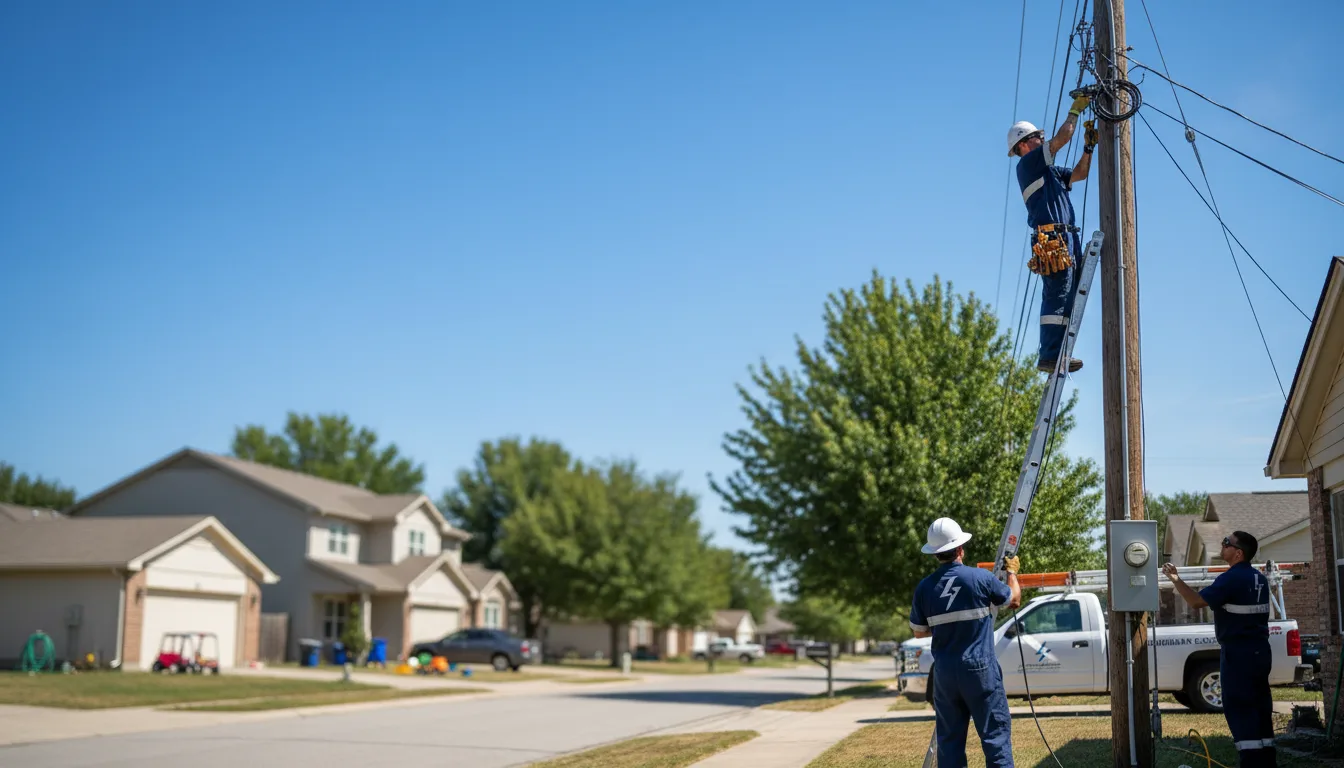 Residential electrician providing installation services in Hall, NY
